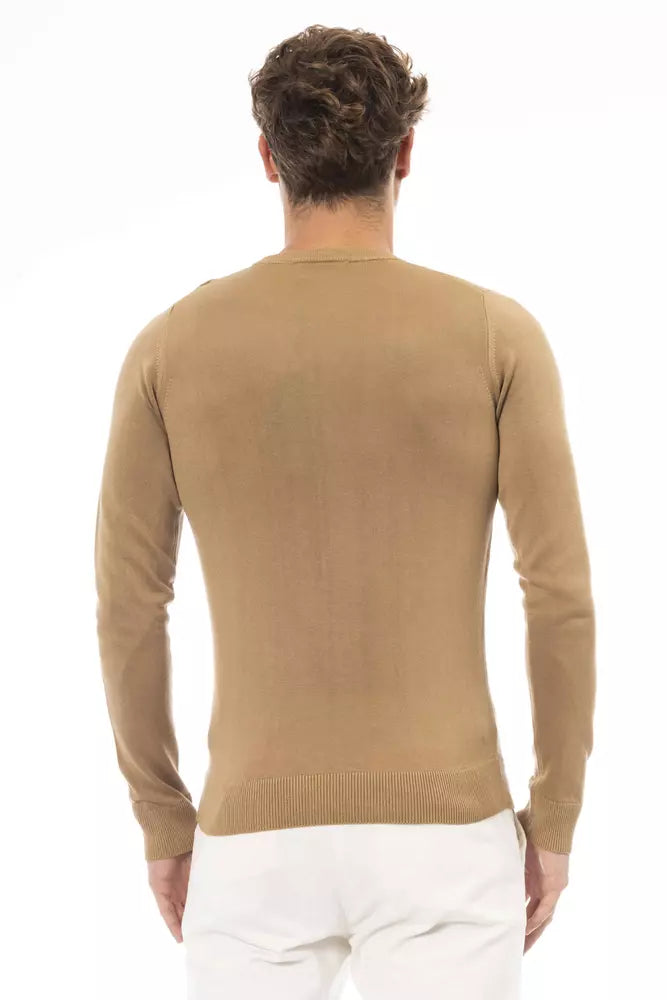 Suéter beige modal para hombre