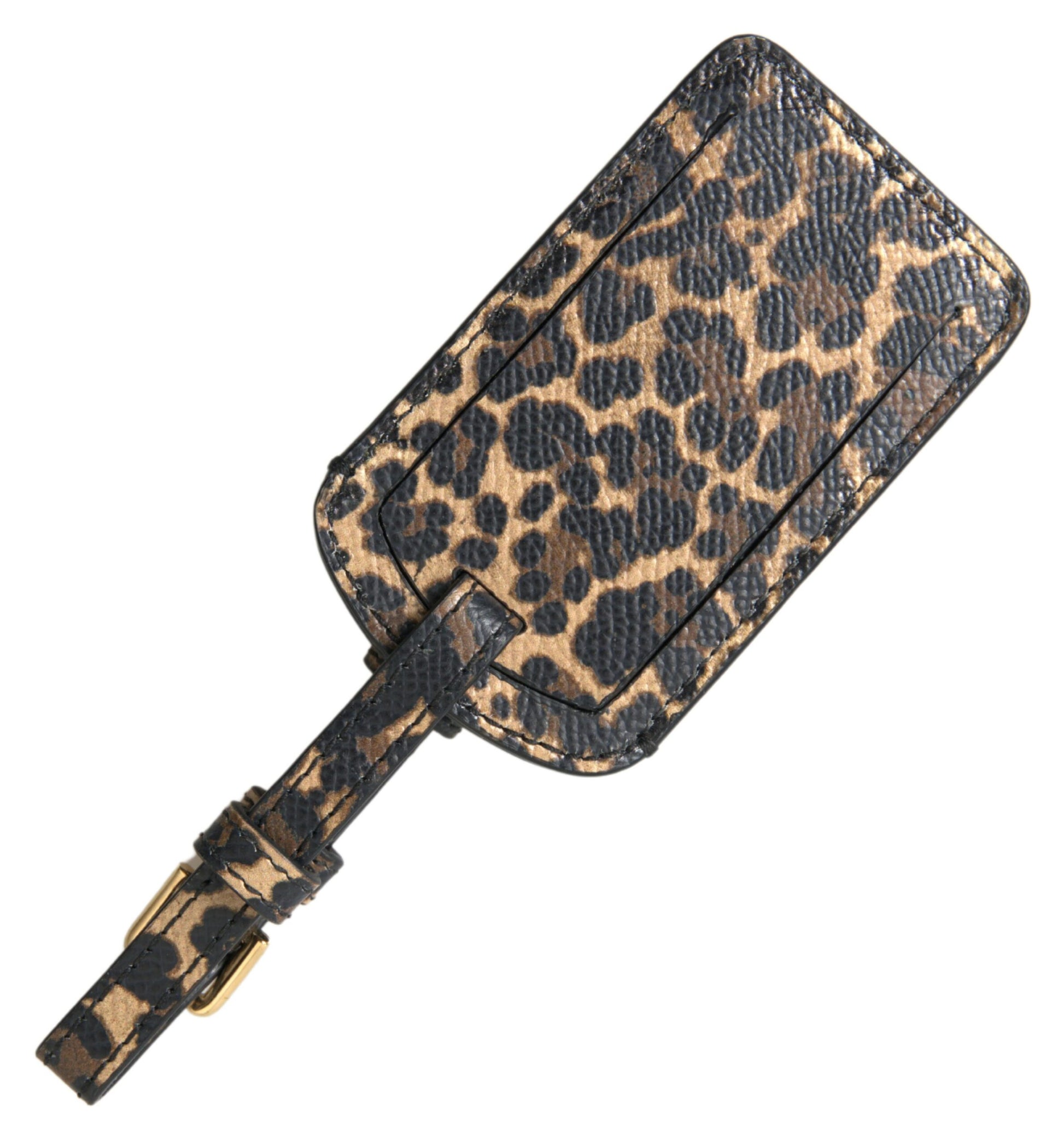 Etiqueta de equipaje elegante de piel de leopardo