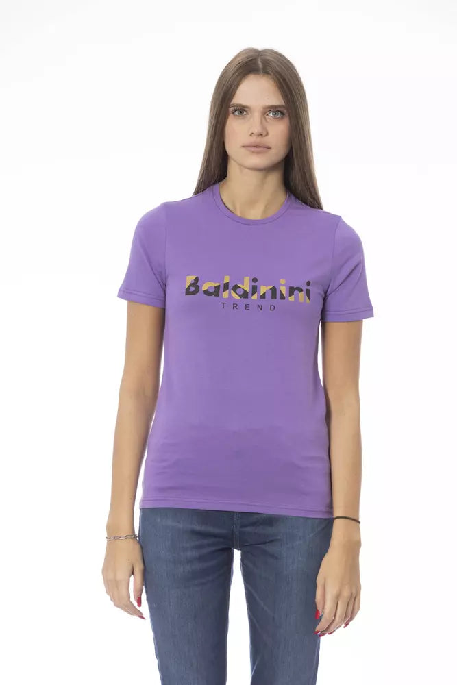 Camiseta de mujer de algodón morado