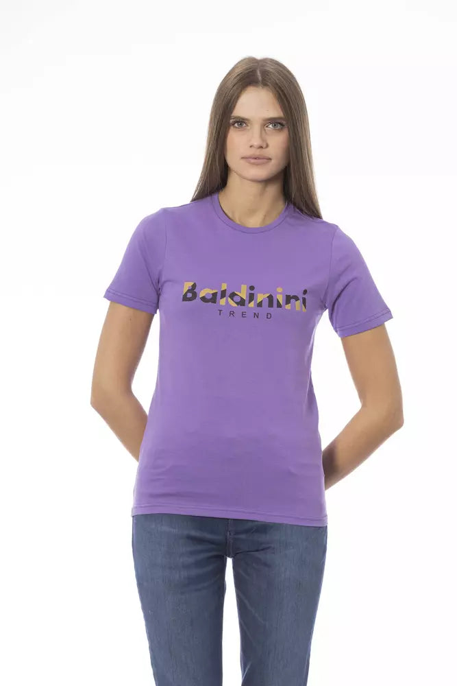 Camiseta de mujer de algodón morado