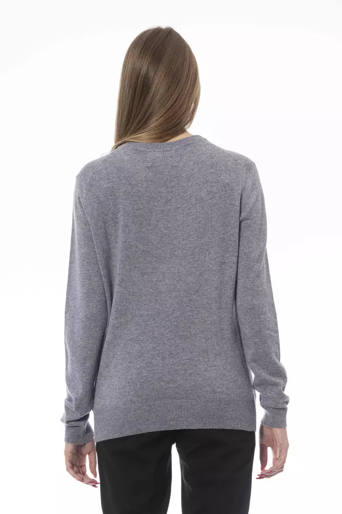 Gray Wool Women Sweater