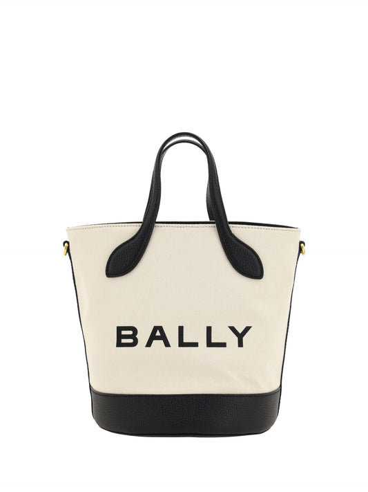 Elegant Monogram Bucket Bag in Black & White