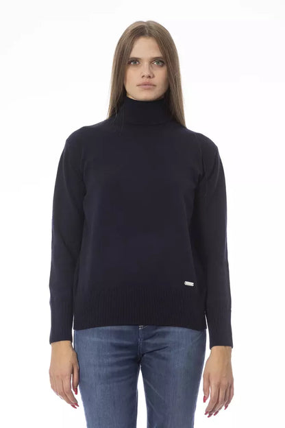 Blue Wool Women Sweater