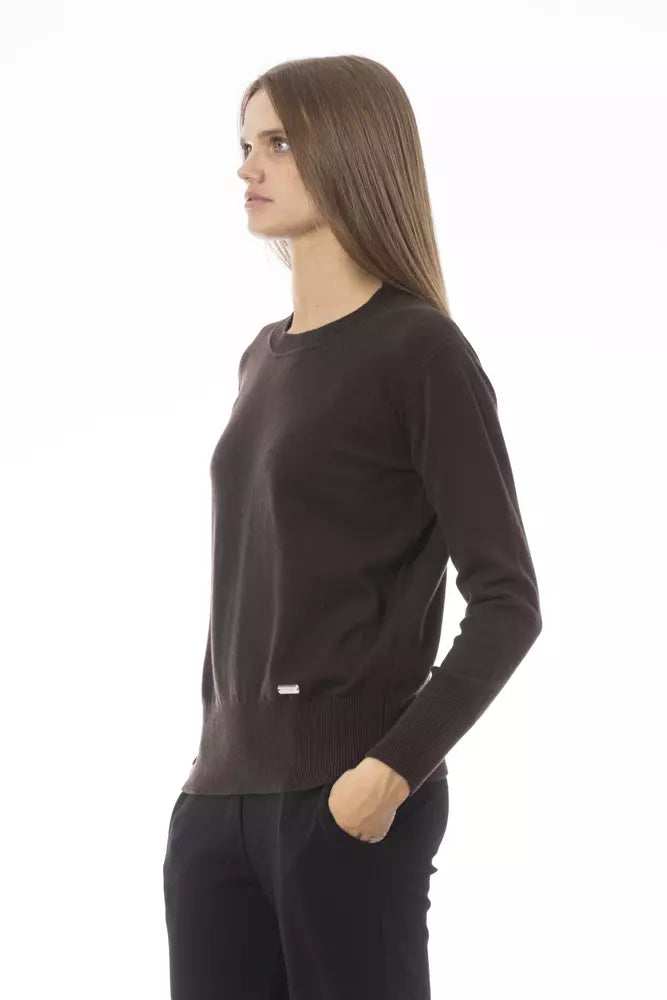 Brown Wool Women Sweater