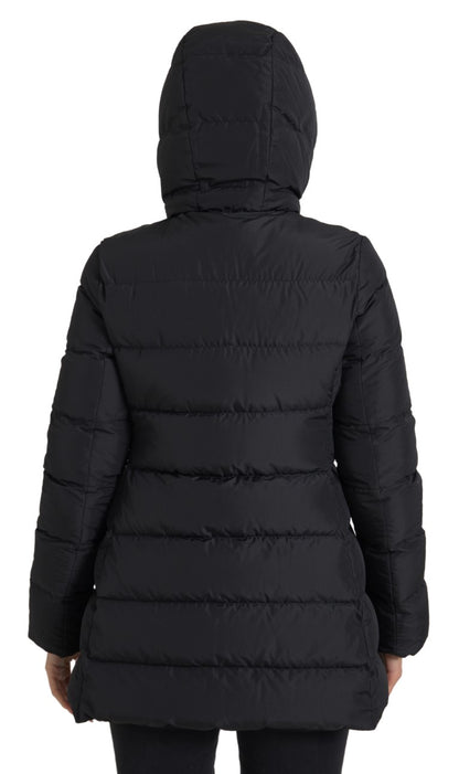 Elegant Full Zip Black Hooded Jacket