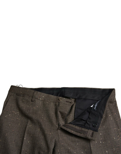 Elegantes pantalones chinos de lana ajustados