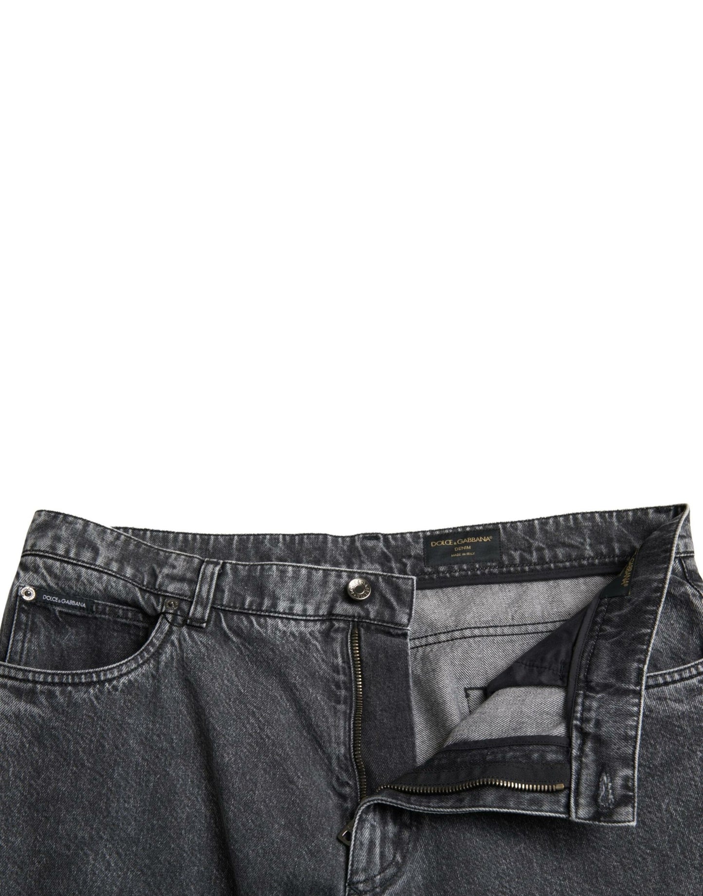 Elegantes jeans rectos de mezclilla gris oscuro