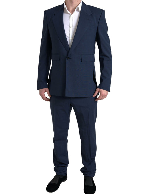 Elegante traje de dos piezas Slim Fit azul