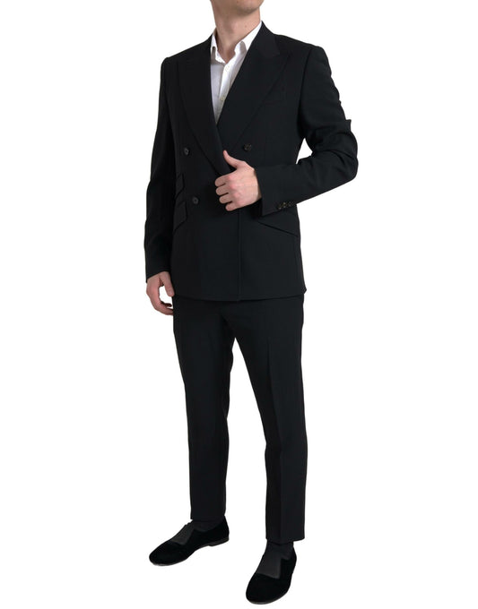 Elegante traje slim fit de doble botonadura