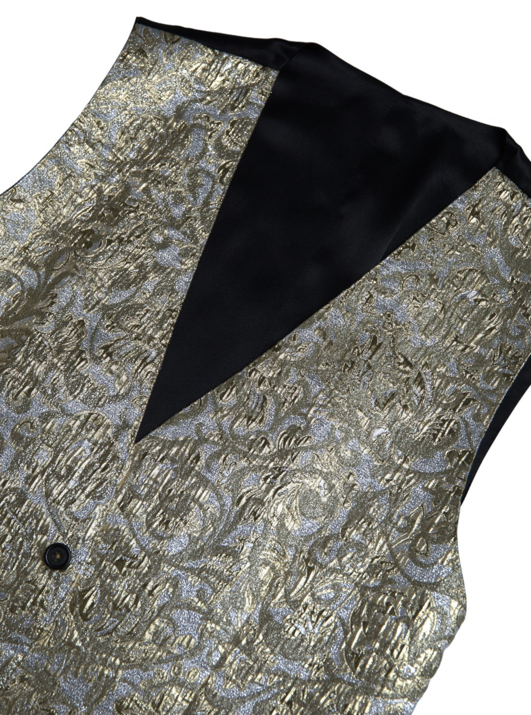 Elegant Gold Silk Formal Vest