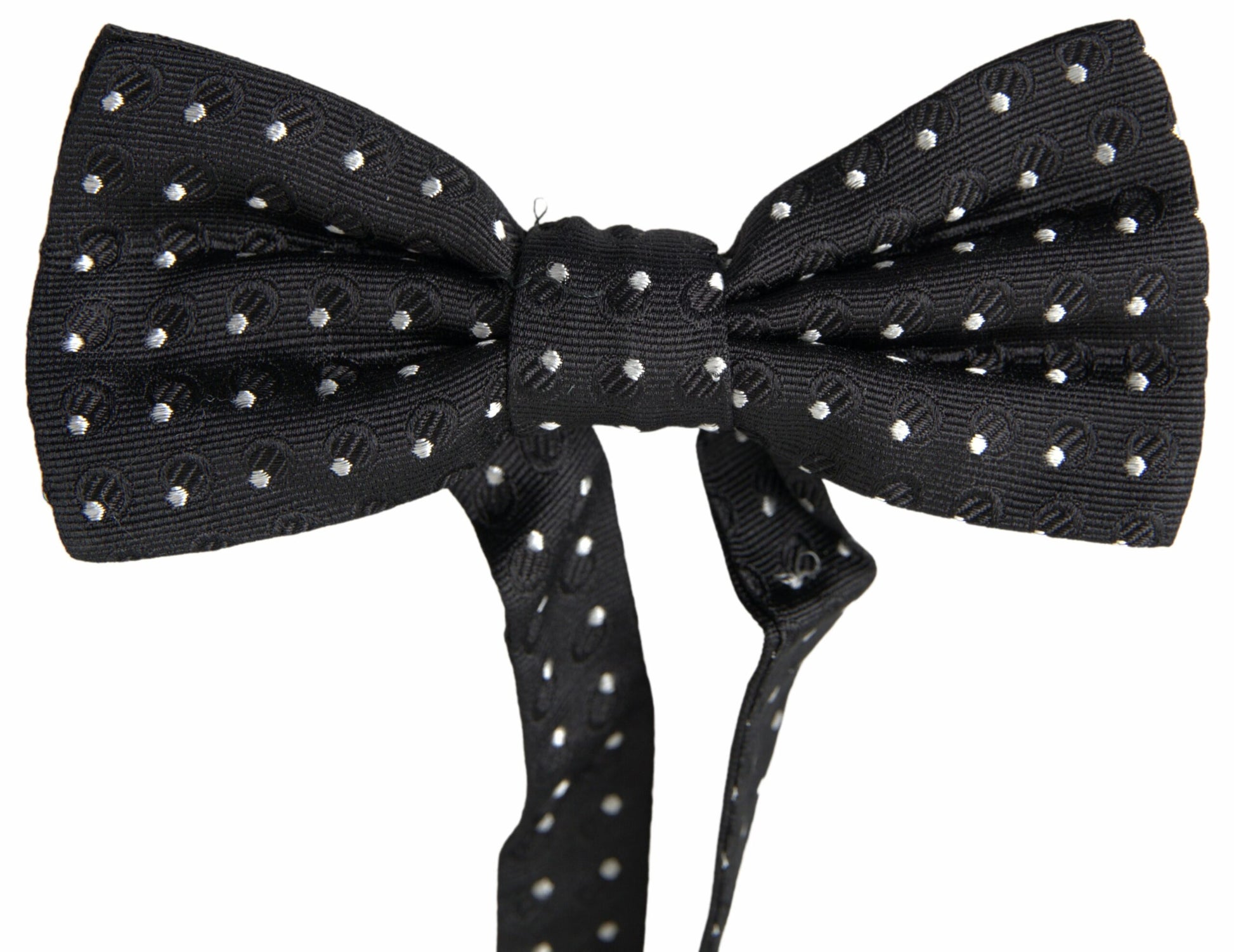 Elegant Black Silk Bow Tie