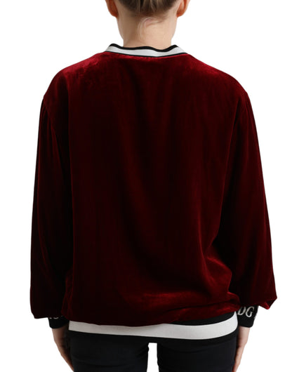 Elegante jersey burdeos con mezcla de seda