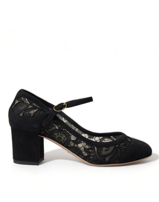 Elegantes tacones Mary Jane de ante con cordones