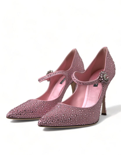 Encantadores tacones de cristal rosa