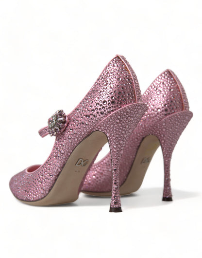 Encantadores tacones de cristal rosa