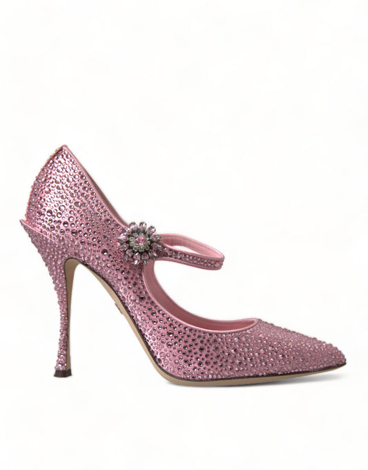 Encantadores tacones de cristal rosa