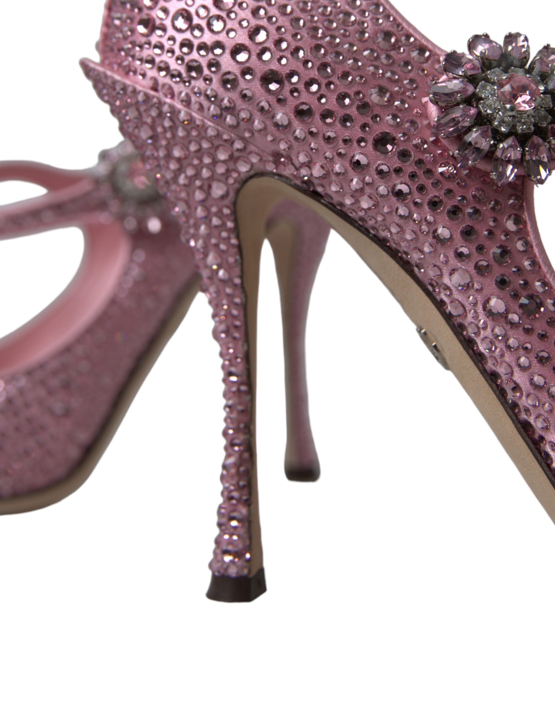 Encantadores tacones de cristal rosa