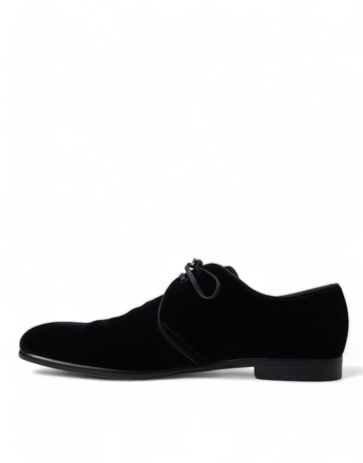 Elegantes zapatos de vestir Derby de terciopelo negro