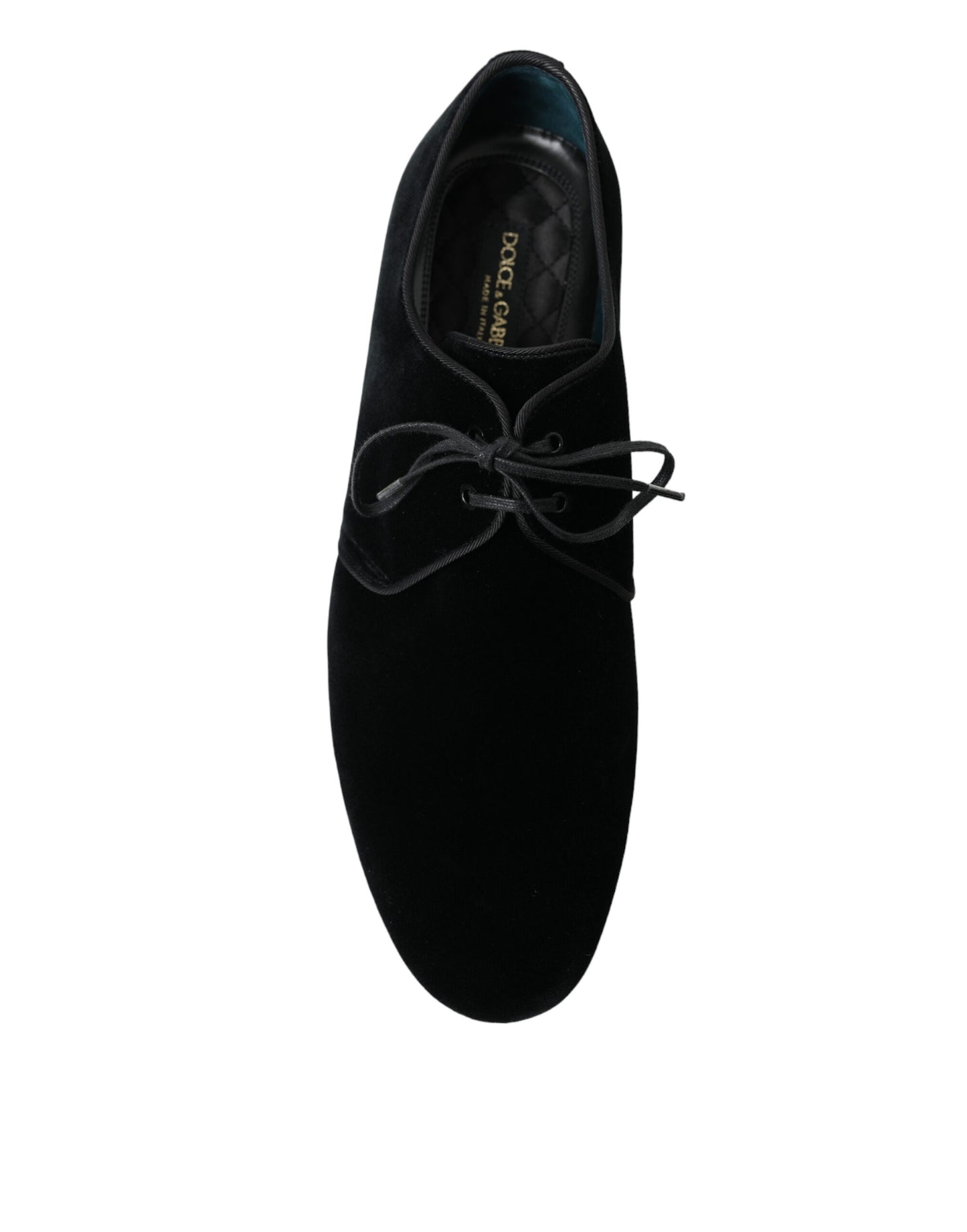 Elegantes zapatos de vestir Derby de terciopelo negro