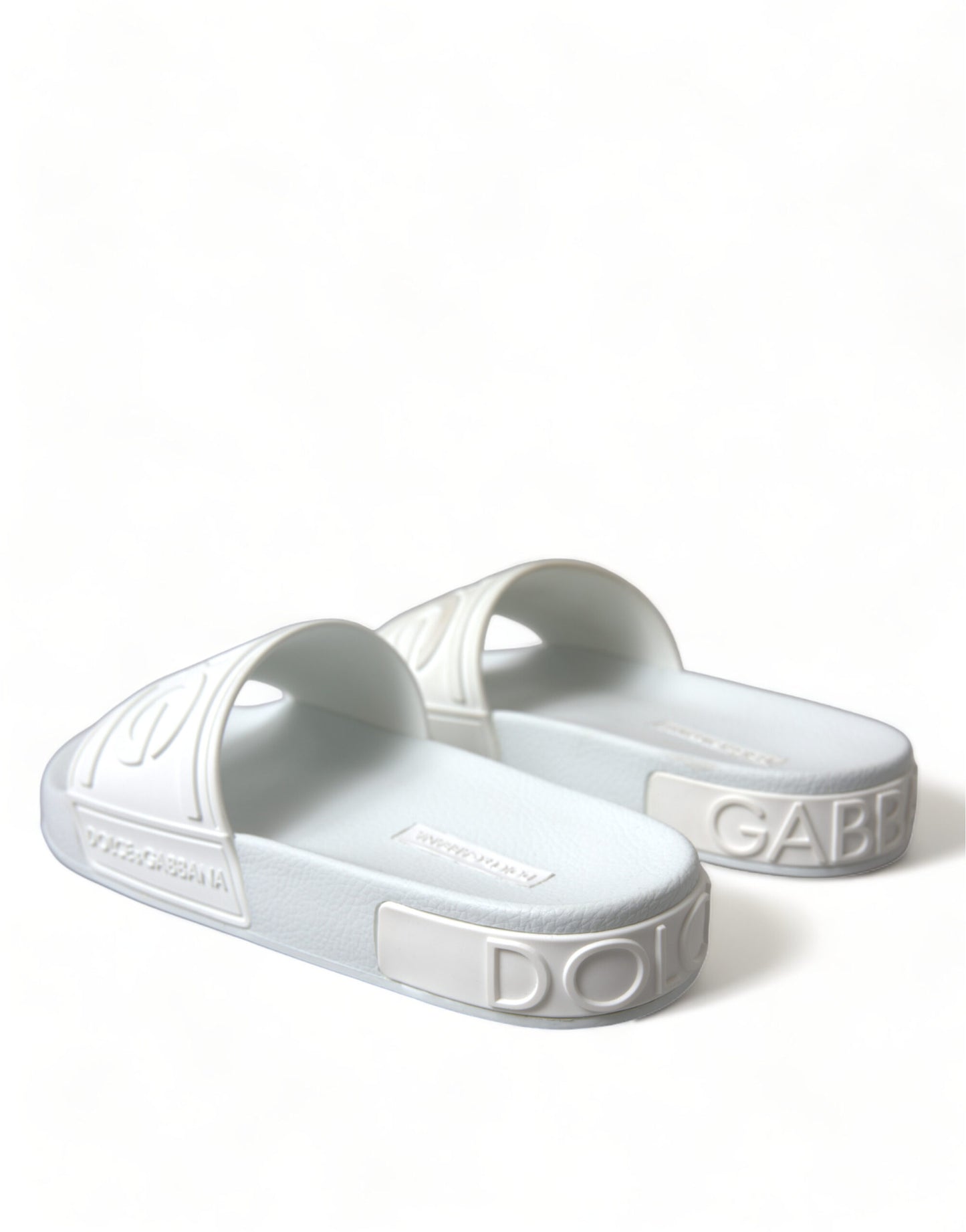 Sandalias elegantes con logo blanco