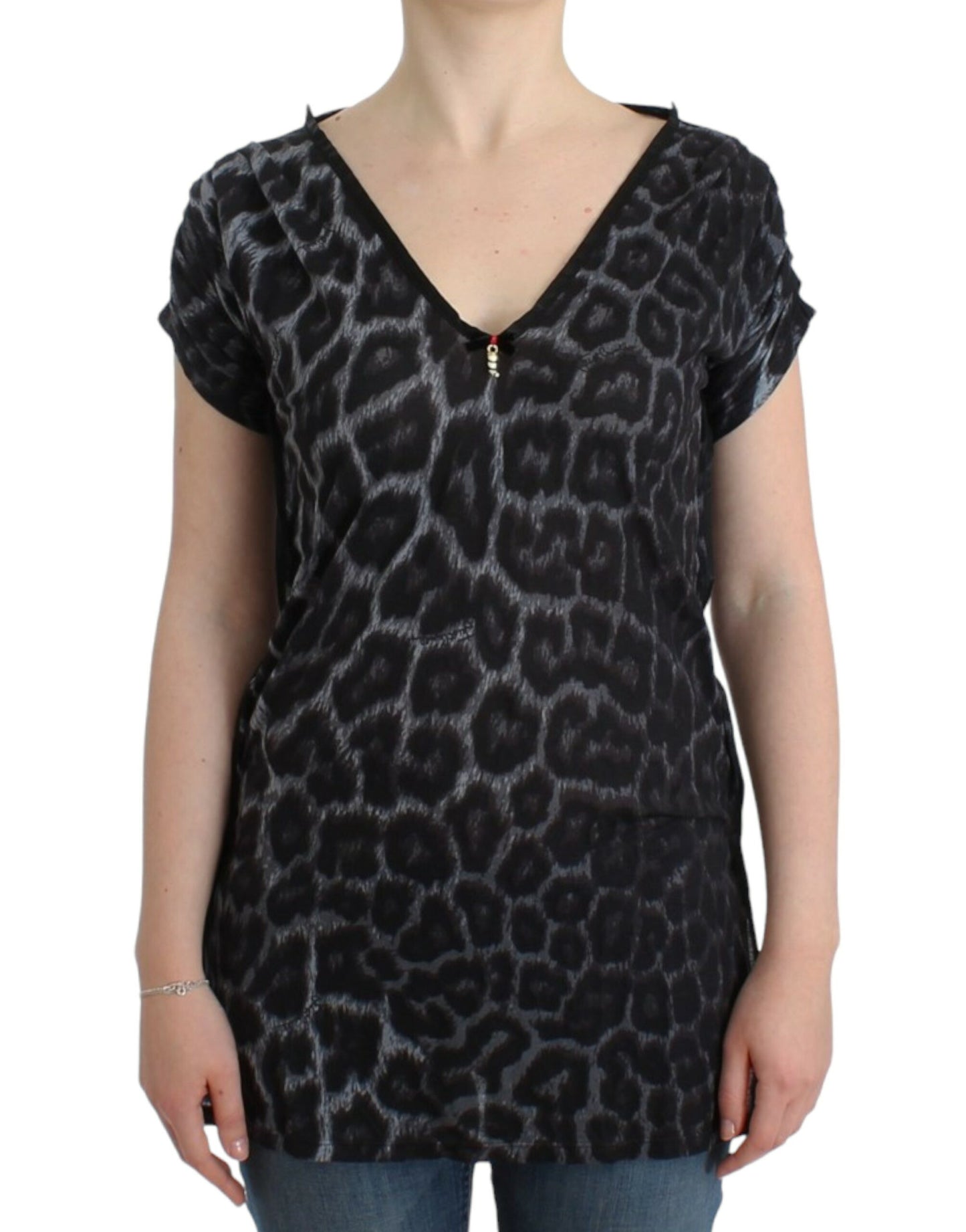 Sultry Leopard V-Neck Modal Top