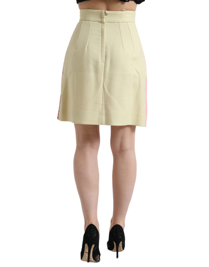 Elegant High Waist Mini A-Line Skirt