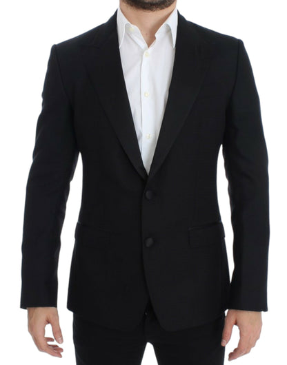 Elegante blazer Sicilia en mezcla de seda negra