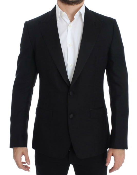 Elegante blazer Sicilia en mezcla de seda negra