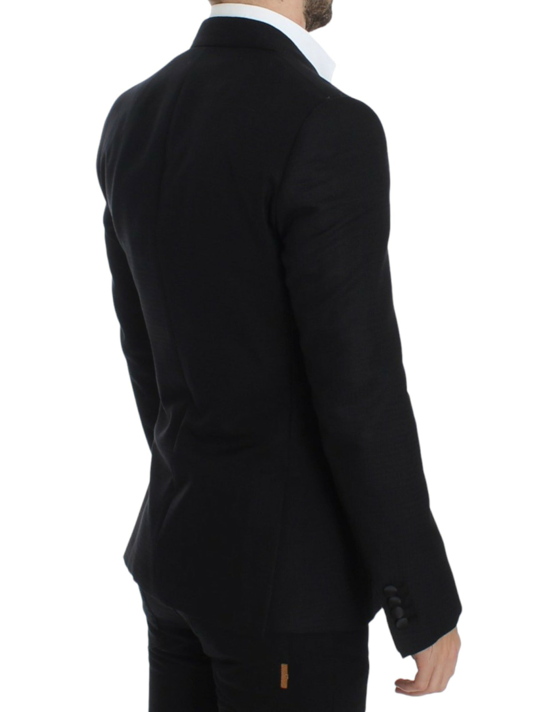 Elegante blazer Sicilia en mezcla de seda negra