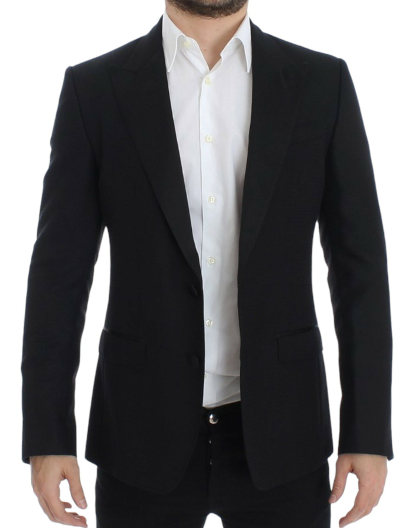 Elegante blazer Sicilia en mezcla de seda negra