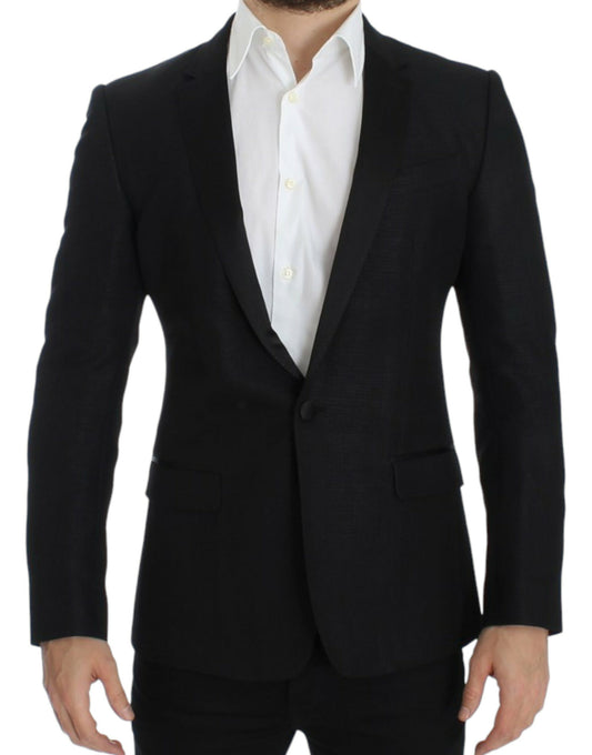 Elegante chaqueta blazer de corte entallado con efecto martini