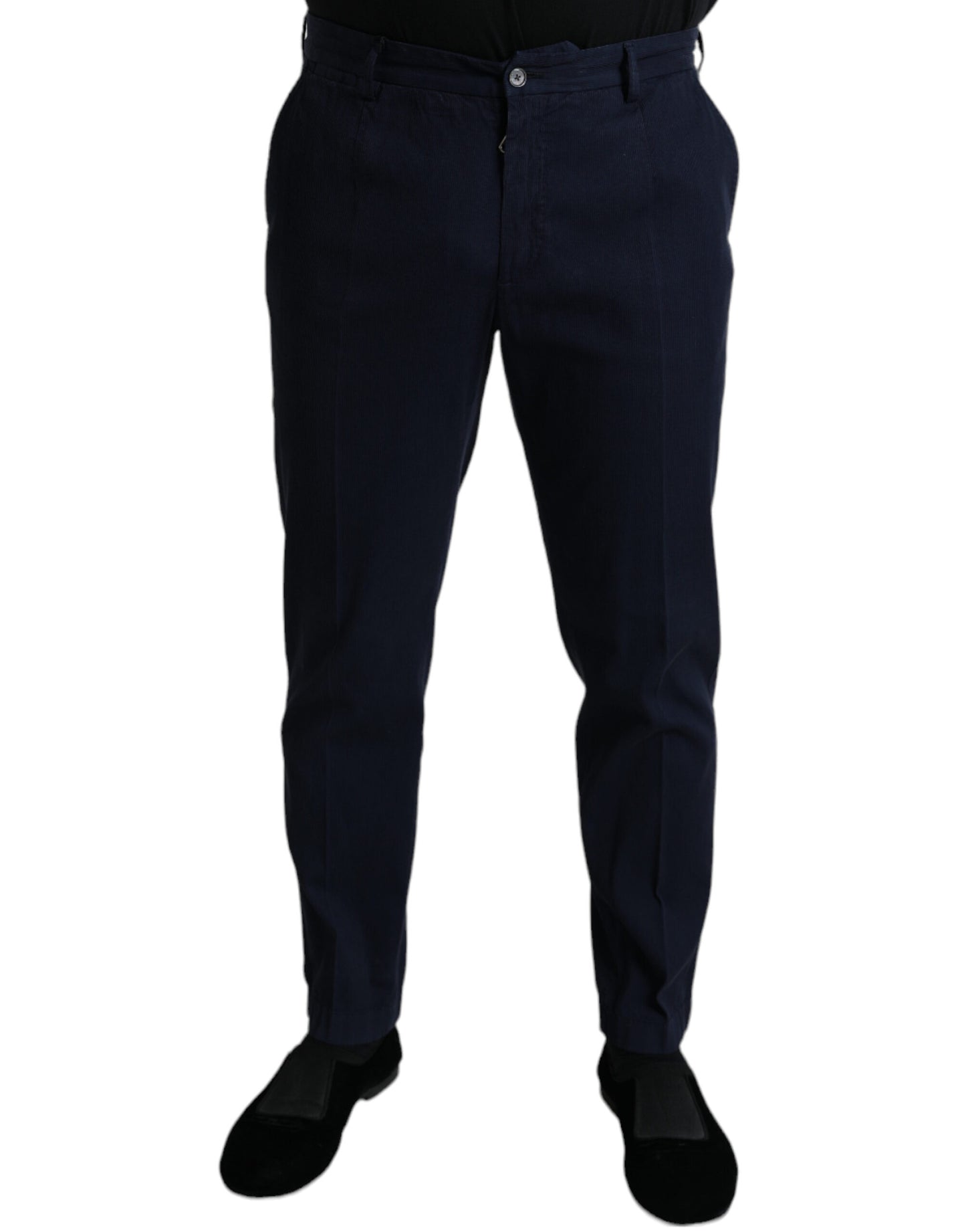 Pantalones de vestir ajustados de color azul oscuro elegantes