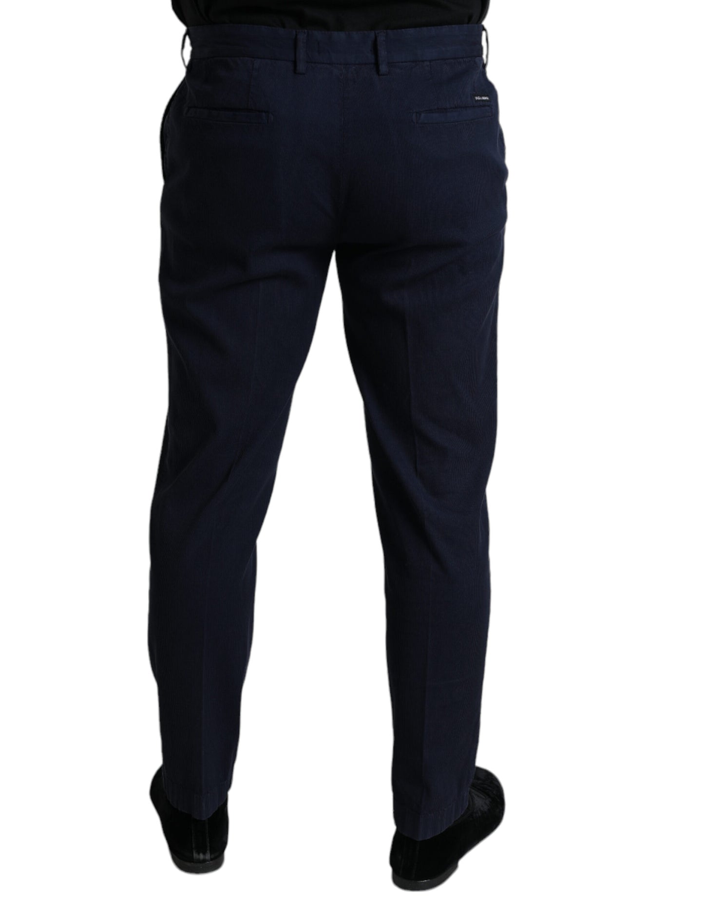 Pantalones de vestir ajustados de color azul oscuro elegantes