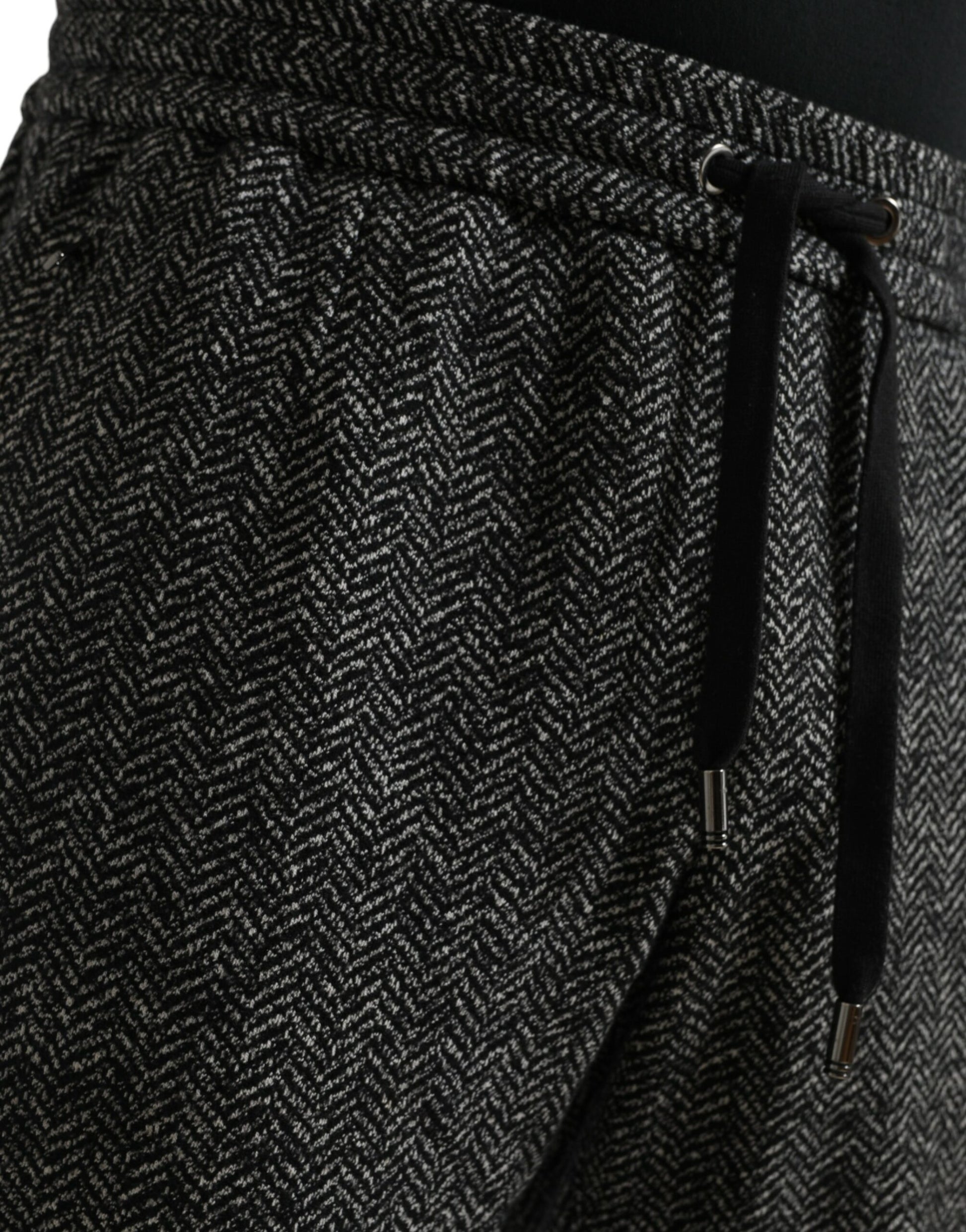 Elegant Dark Gray Wool Blend Joggers