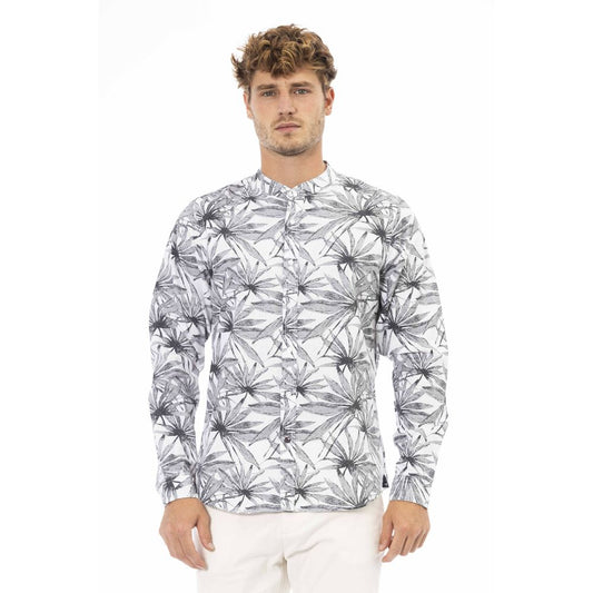 Camisa de algodón gris para hombre