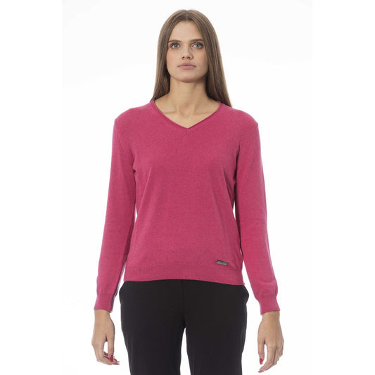 Suéter de cachemira fucsia para mujer