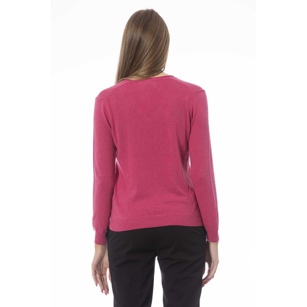 Fuchsia Polyamide Women Sweater