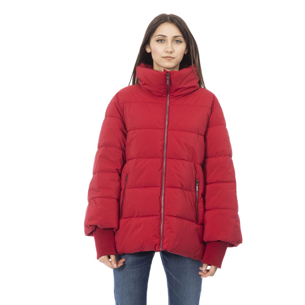 Chaqueta de mujer de poliamida roja