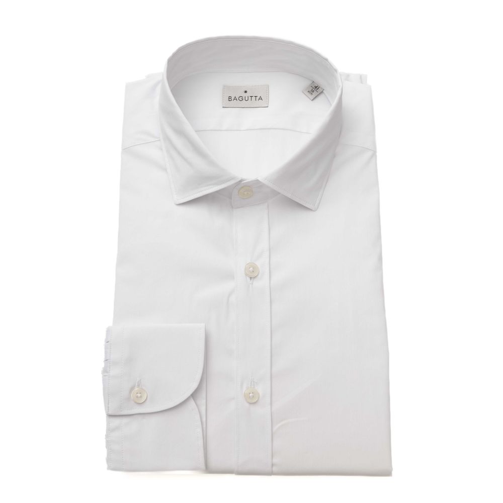 Camisa de algodón blanca para hombre