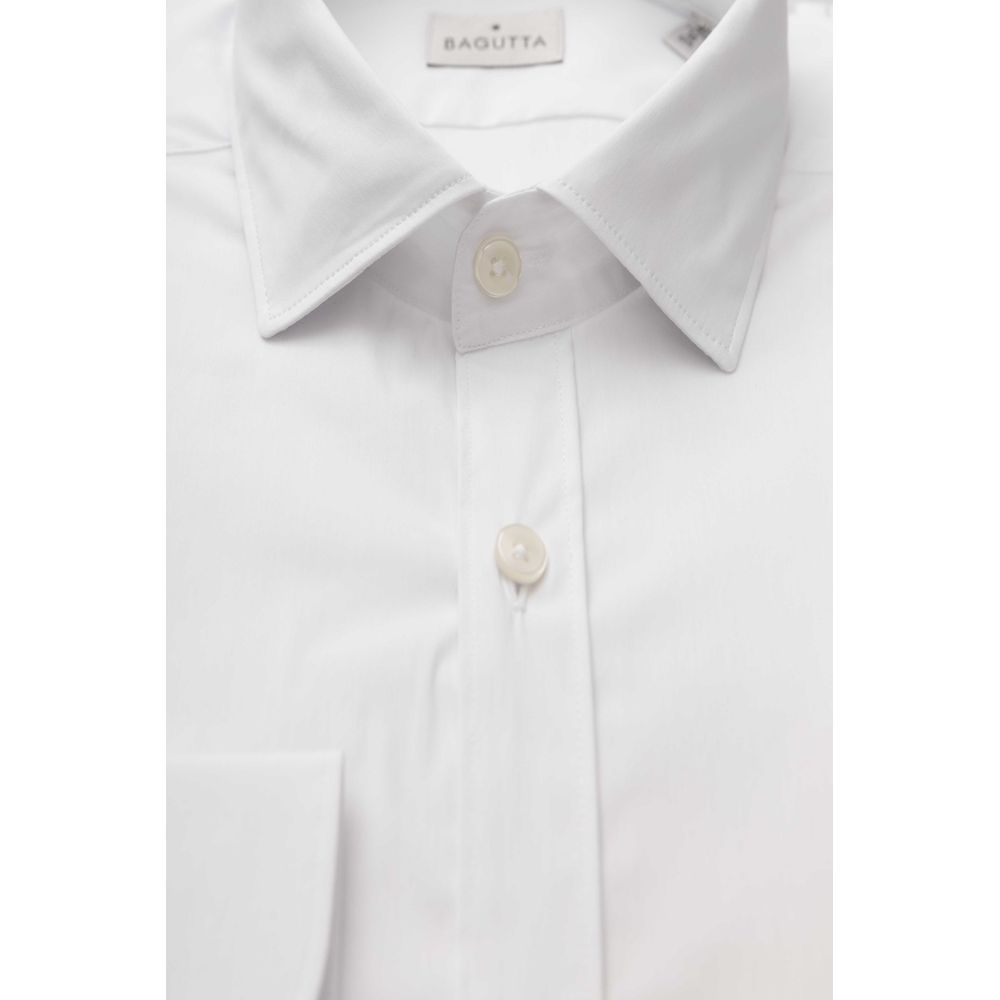 Camisa de algodón blanca para hombre