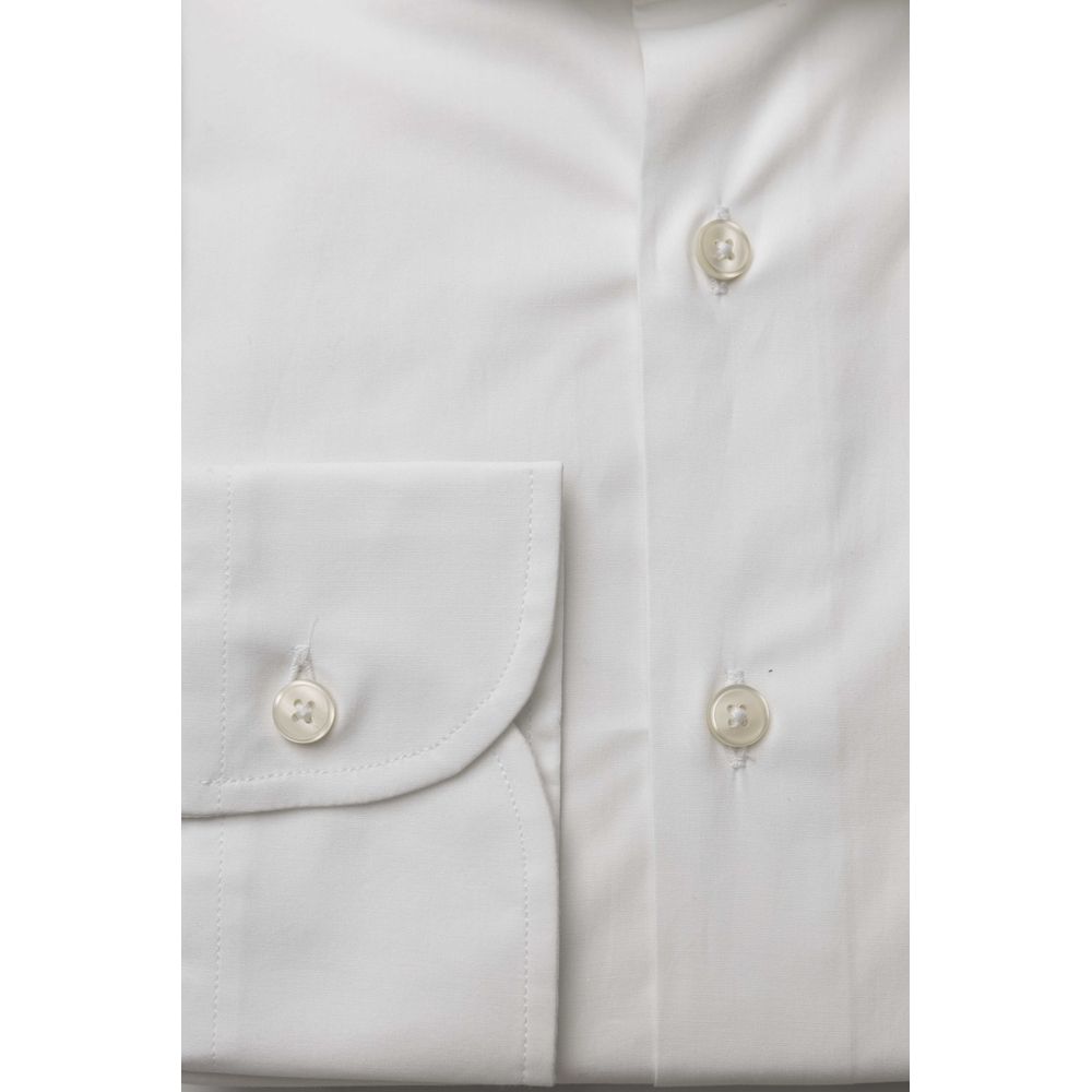 White Cotton Mens Shirt