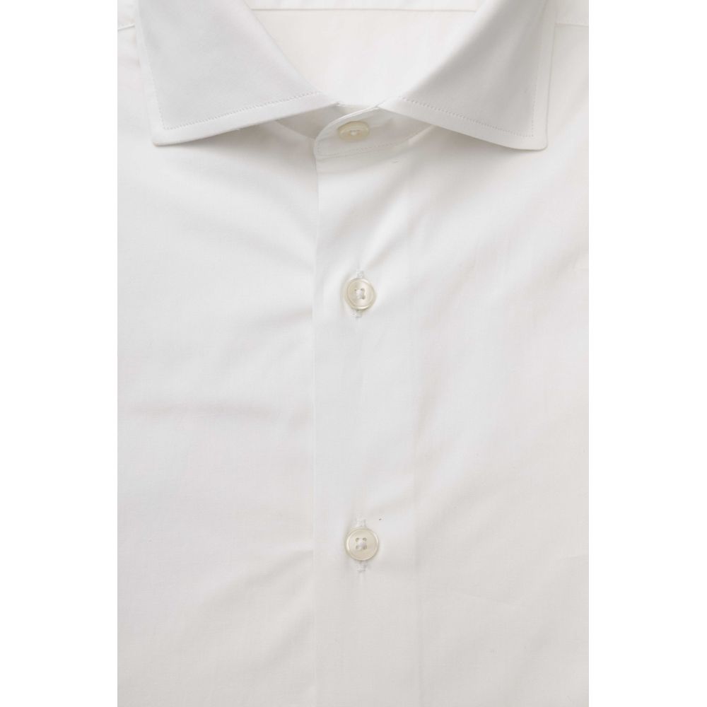 White Cotton Mens Shirt