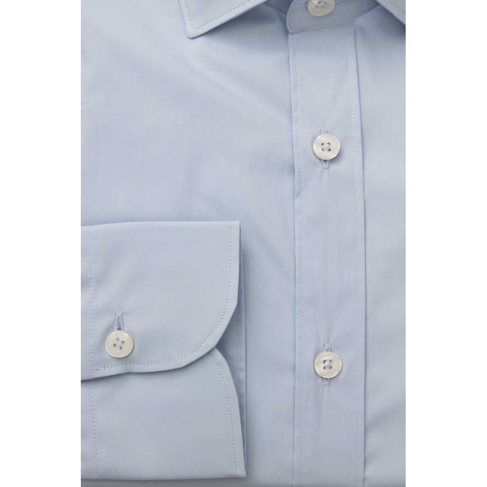 Light Blue Cotton Men Shirt