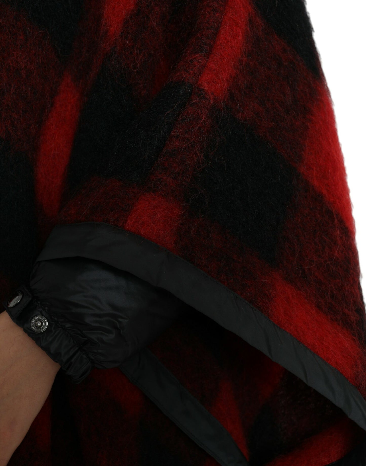 Elegant Buffalo Check Poncho Jacket