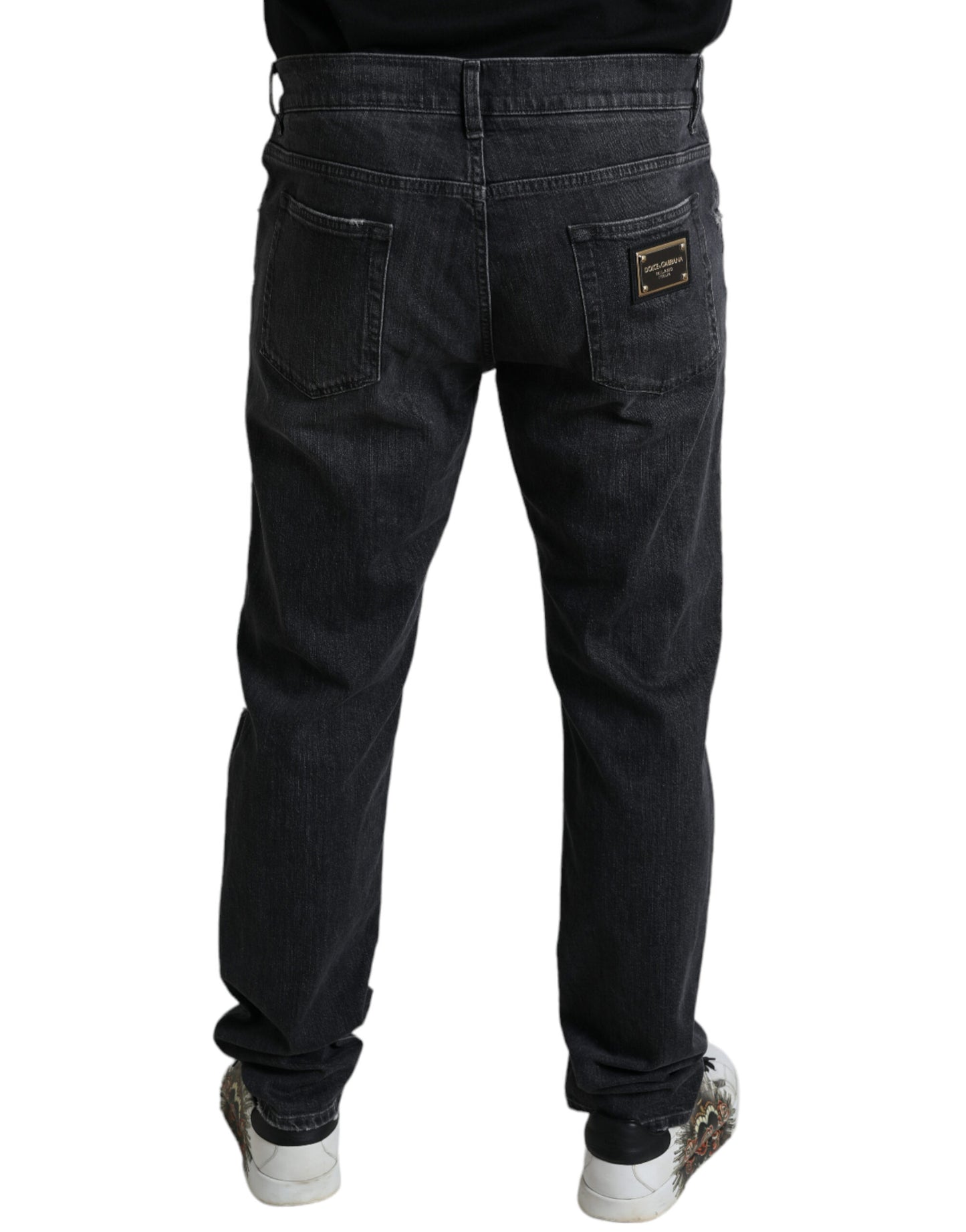 Elegant Slim Fit Tattered Denim Jeans