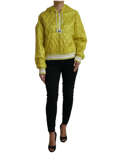 Chaqueta con capucha de color amarillo radiante