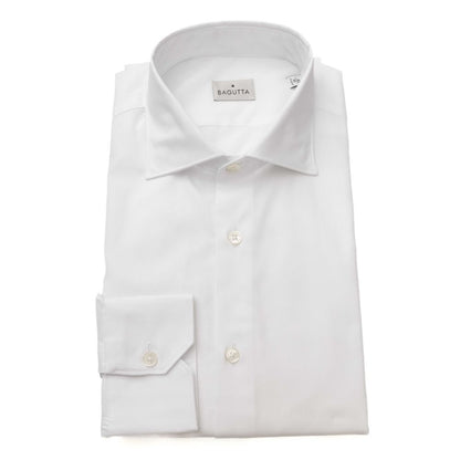 Camisa de algodón blanca para hombre