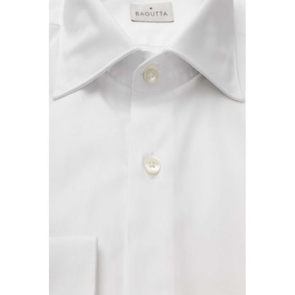 Camisa de algodón blanca para hombre