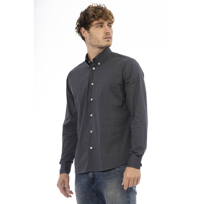 Camisa de algodón gris para hombre