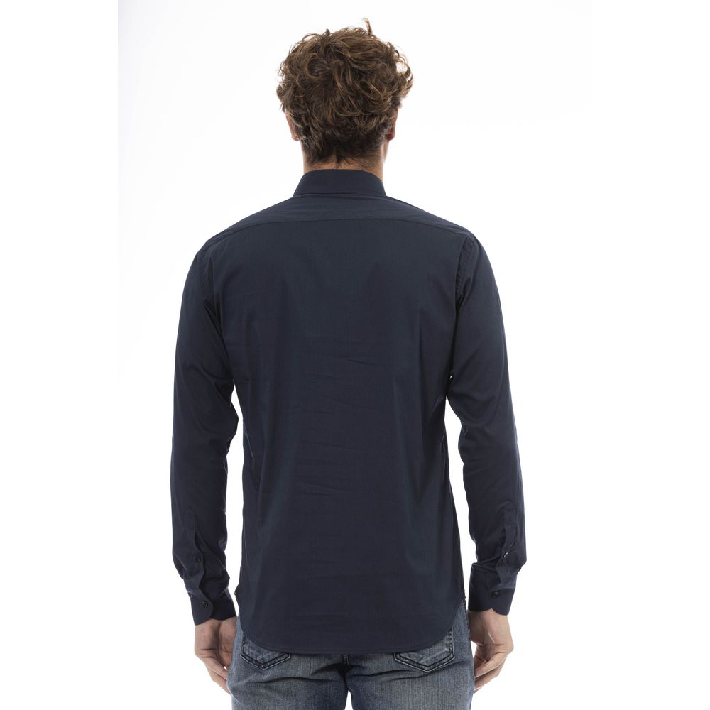 Blue Cotton Men Shirt